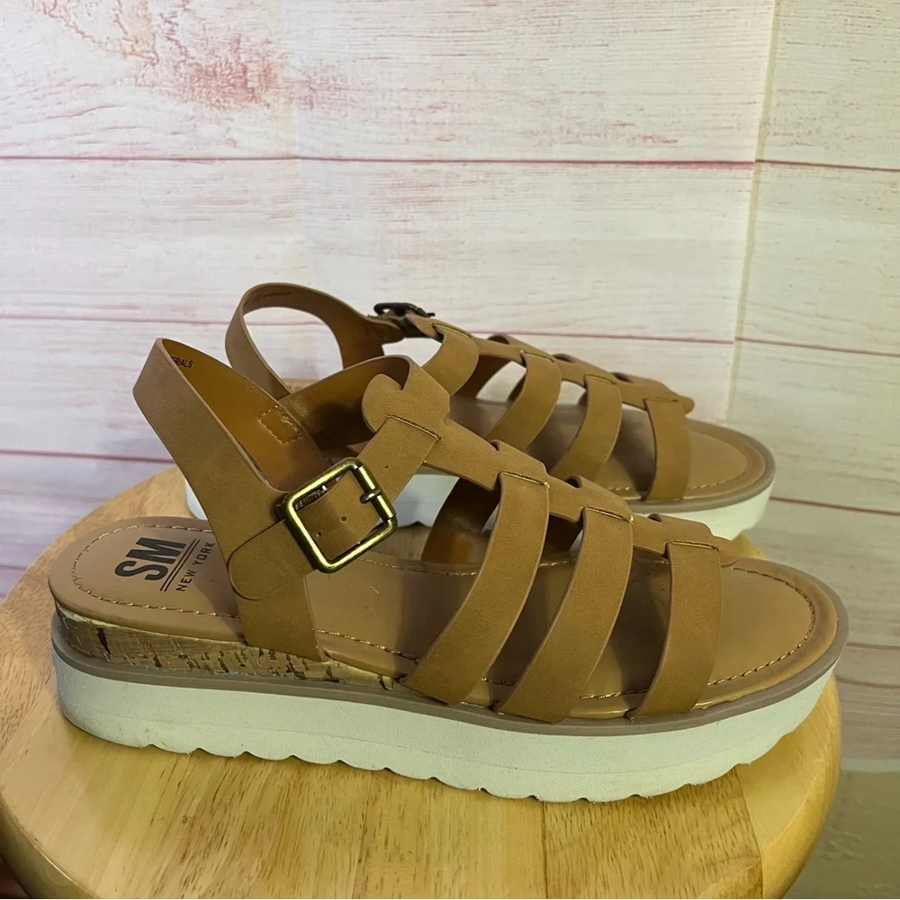 SM New‎ York Dolora Tan Sandals Size 8.5